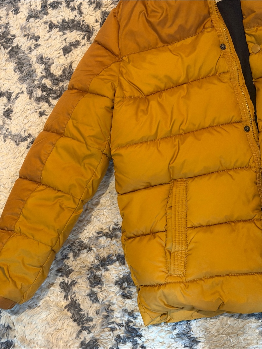 ZARA BOYS collection ~ Kids ~ Hooded Puffer Jacket ~ Mustard ~ 13/14 - Picture 6 of 16